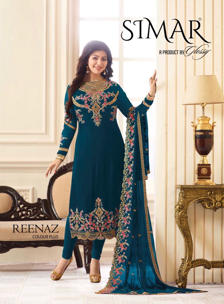 Simar Gloosy 18013 Georgette Embroidered Designer Party Wear Dresses Wholesale Supplier And Dealer I...