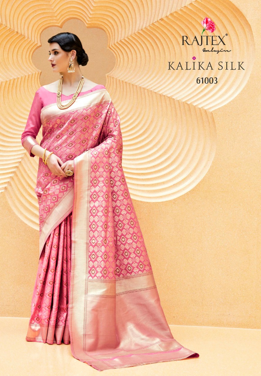 Kalika Silk By Rajtex Series 61001 To 61012  Handloom Weaving Desinger Party Wear Sarees Wholesale S...
