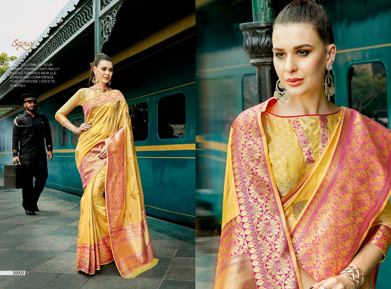 Soundarya By Saroj  Banarasi Silk Occasion Wear Sarees Wholesale Supplier And Dealer Gujarat