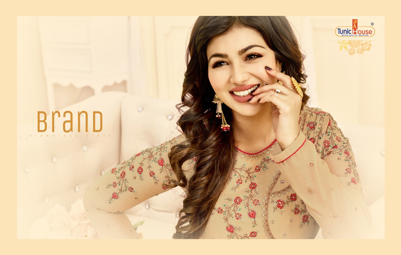 Zaira By Tunic House Georgette Embroidered Desinger Party Wear Suits Wholesale Supplier And Dealer G...