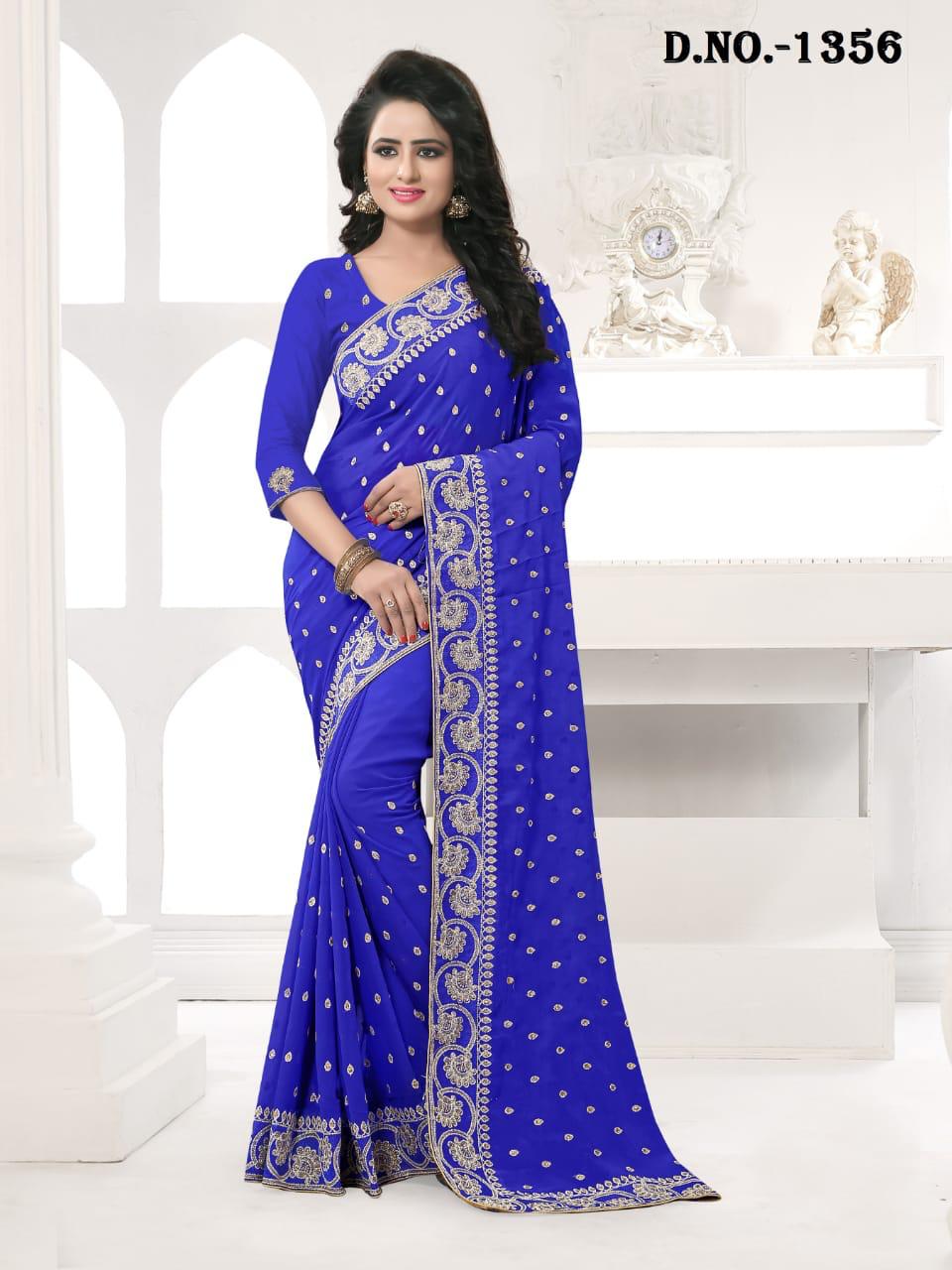 Pose By Nari Fashion Series 1351 To 1360 Georgette Designer Party Wear Sarees Wholesale Supplier And...