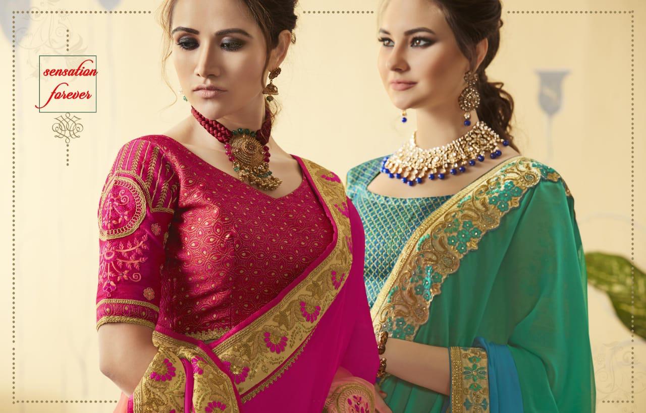 Saundarya Vol 3 Kessi Series 8301 To 8312  Desinger Party Wear Sarees Wholesale Supplier And Dealer ...