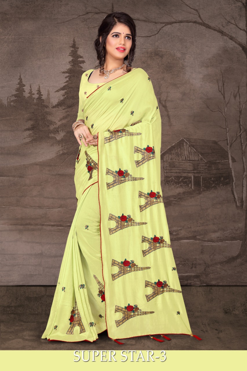Super Star 3 By Right One Fashion Vichitra Fabric Desinger Party Wear Sarees Wholesale Supplier And ...
