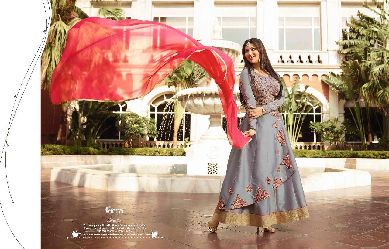 Zara Vol - 9 By Fiona Cottan Print Embr. Work