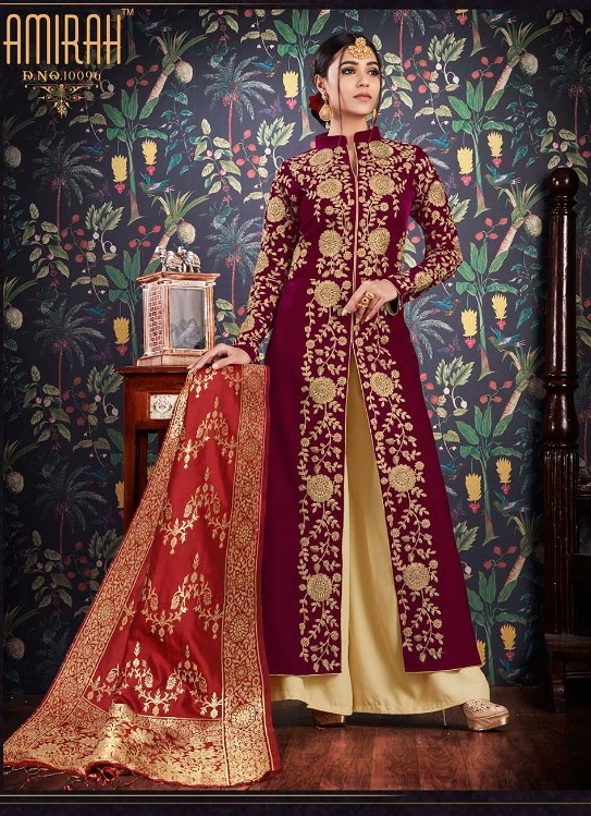 Amirah Vol 15 Velvet With Barasi Dupatta Collection Hand Work Daimond