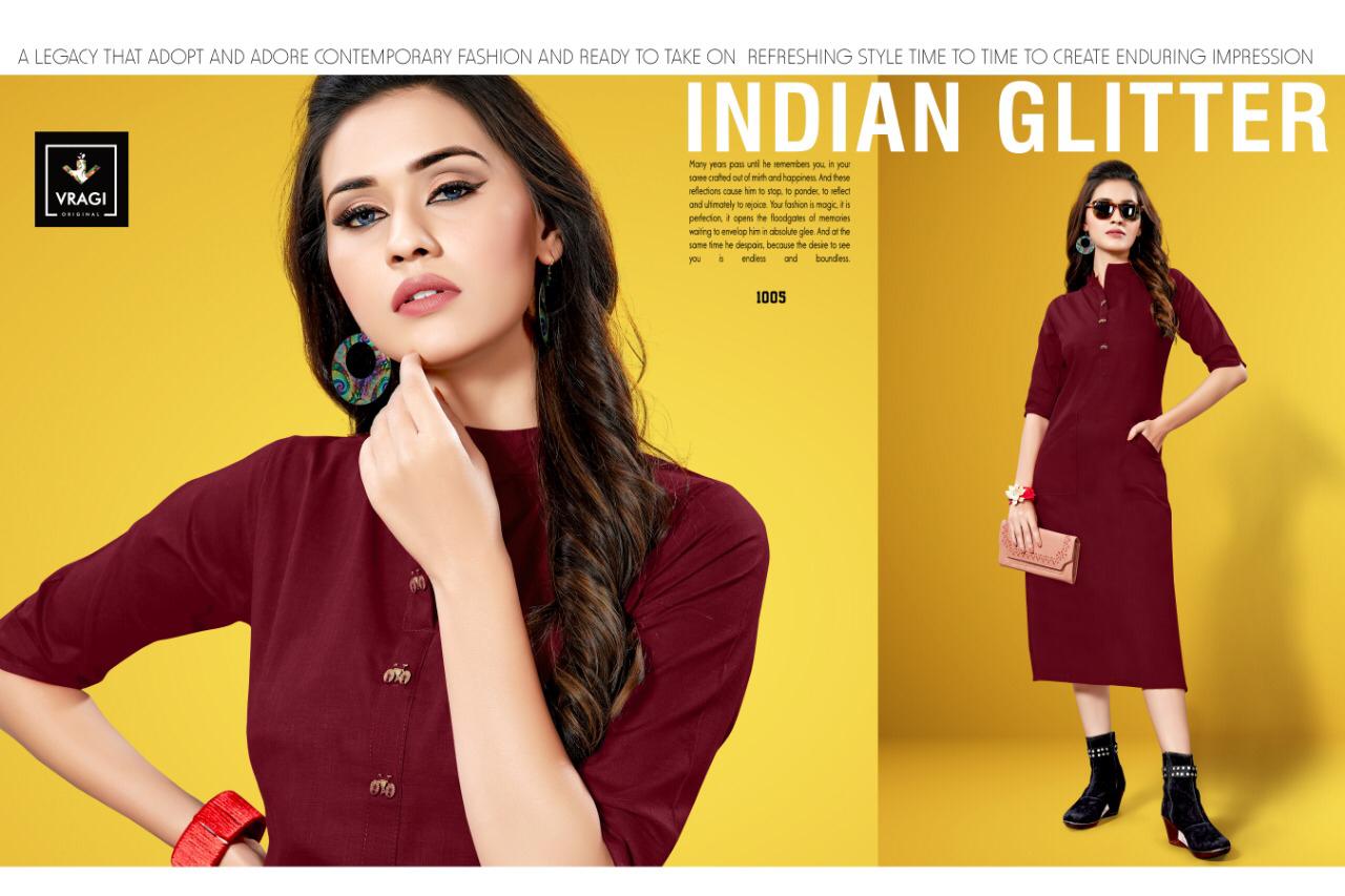 Olivia By Vragi Slub Cotton Kurtis Catalog Wholesale Supplier And Dealer Surat