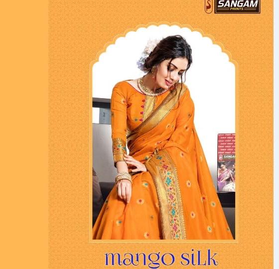 Mango Silk By Sangam Silk Designer Occasions Wear Sarees Wholesale Supplier Nd Dealer Gujarat