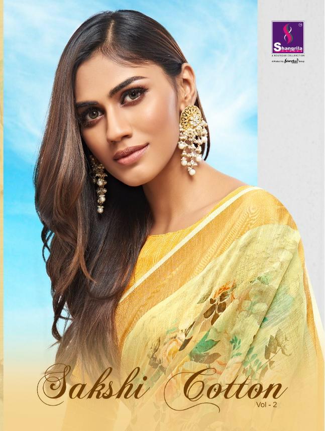 Sakshi Cotton Vol 2 By Shangrila Linen  Printed Desinger Sarees  Wholesale Supplier And Dealer Nitya...