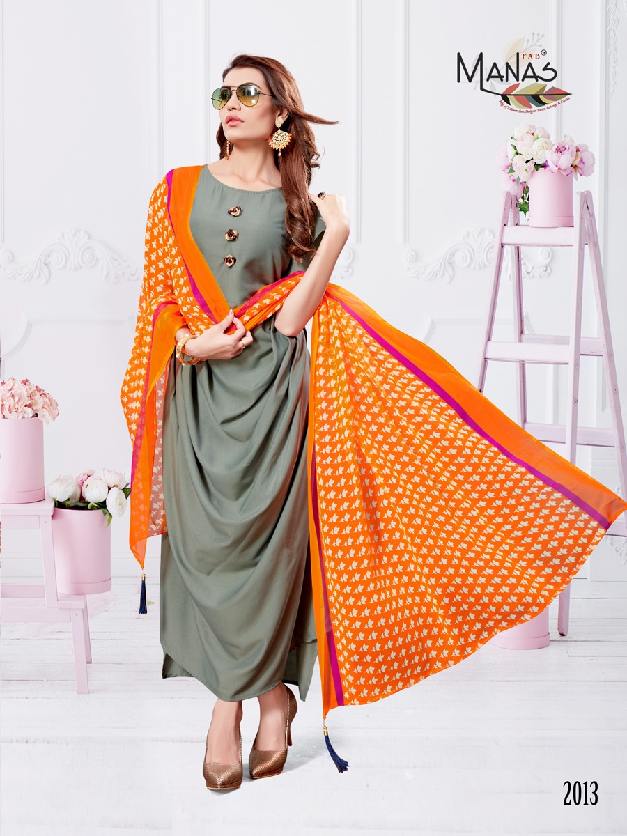 Kiya Vol 2 By Manas Pure Maslin Kurti With Print Duppatta