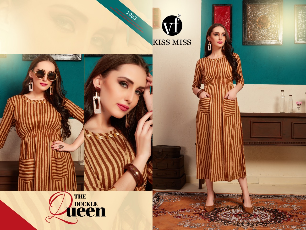 Kiss Miss By Vee Fab India Rayon With Elastic In Waist Kurti With Pocket