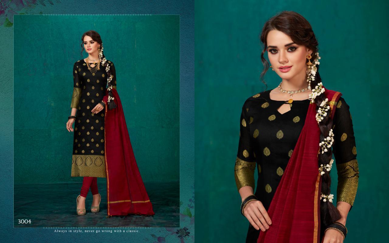 Kulfii Vol 3 By Avc  Banarsi Silk Designer Suits Wholesale Dealer Nd Exporter Surat