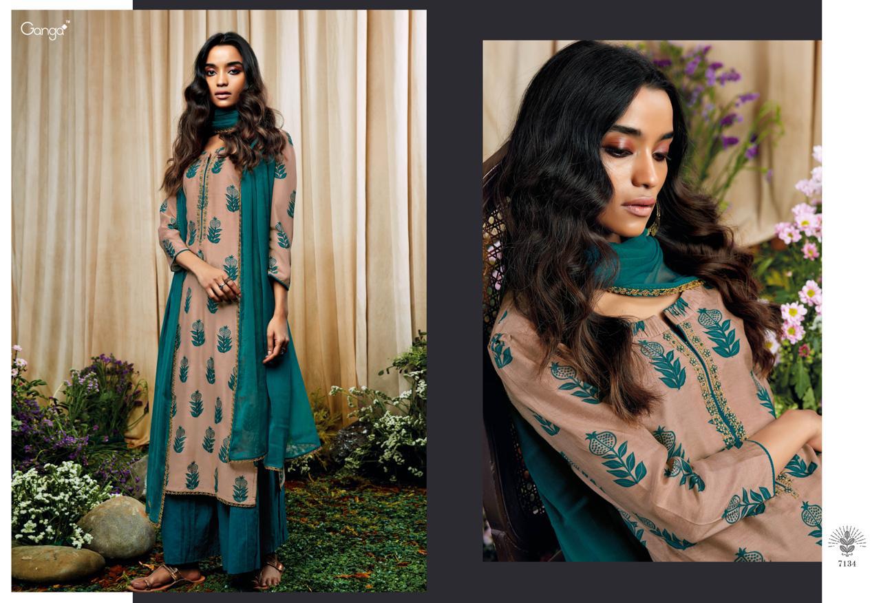 Amoret By Ganga Bemberg Silk Designer Party Wear Suits Wholesale Supplier Nd Dealer Surat