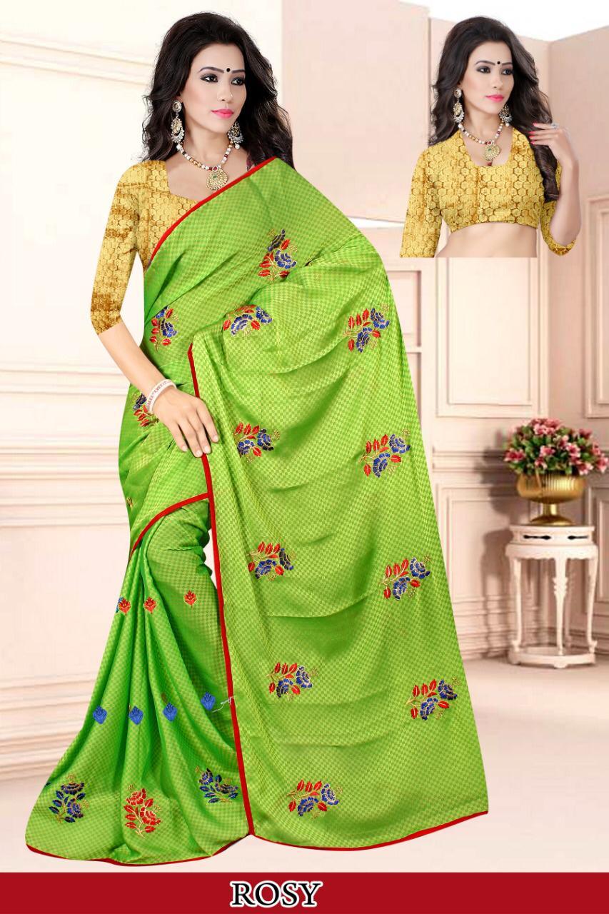 Rosy By Right One Jeni Checks Designer Sarees Wholesale Trader Surat