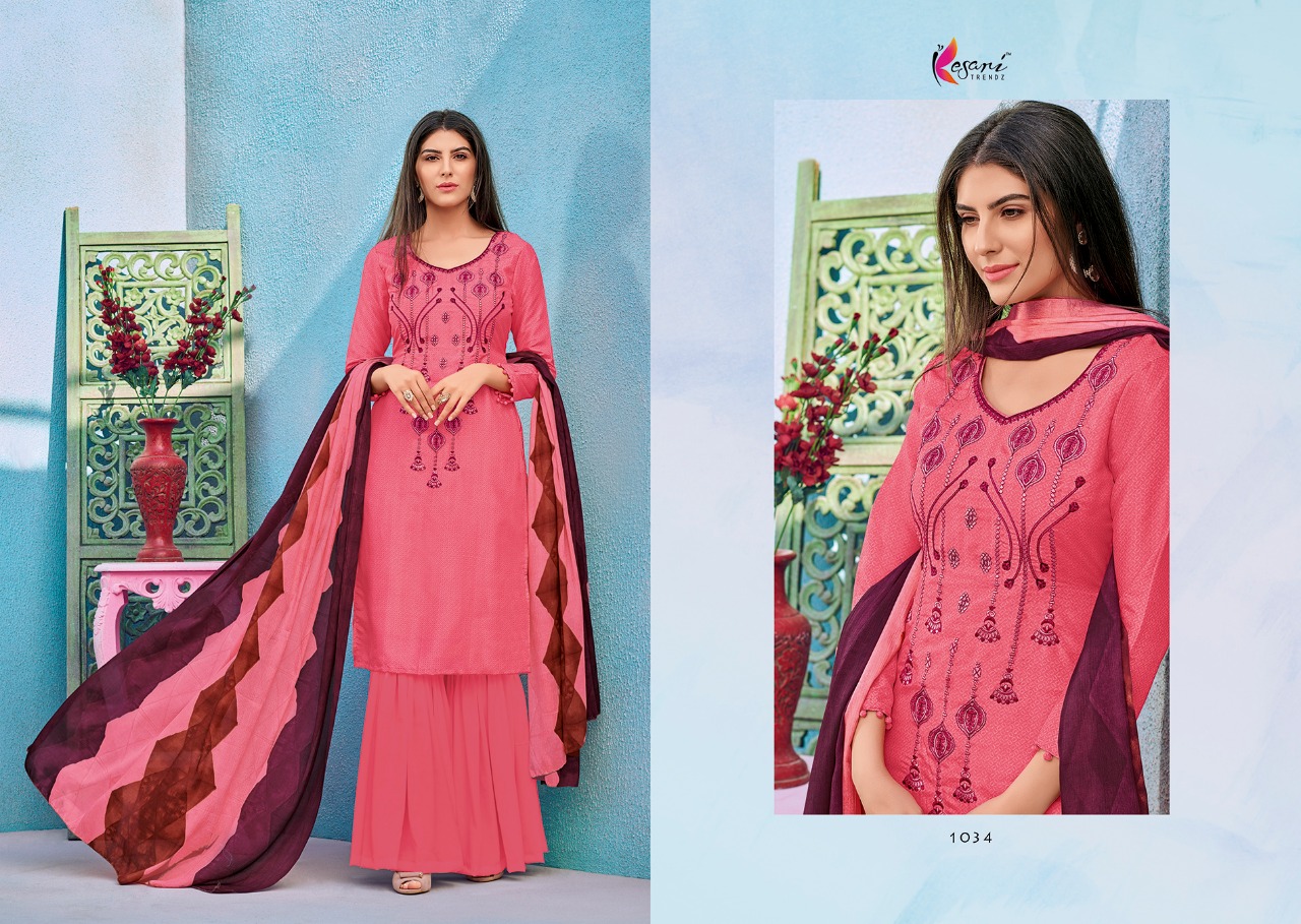 Alisa Vol 4 By Kesari Trendz Opda Silk Embroidered Suit Collection Supplier Surat