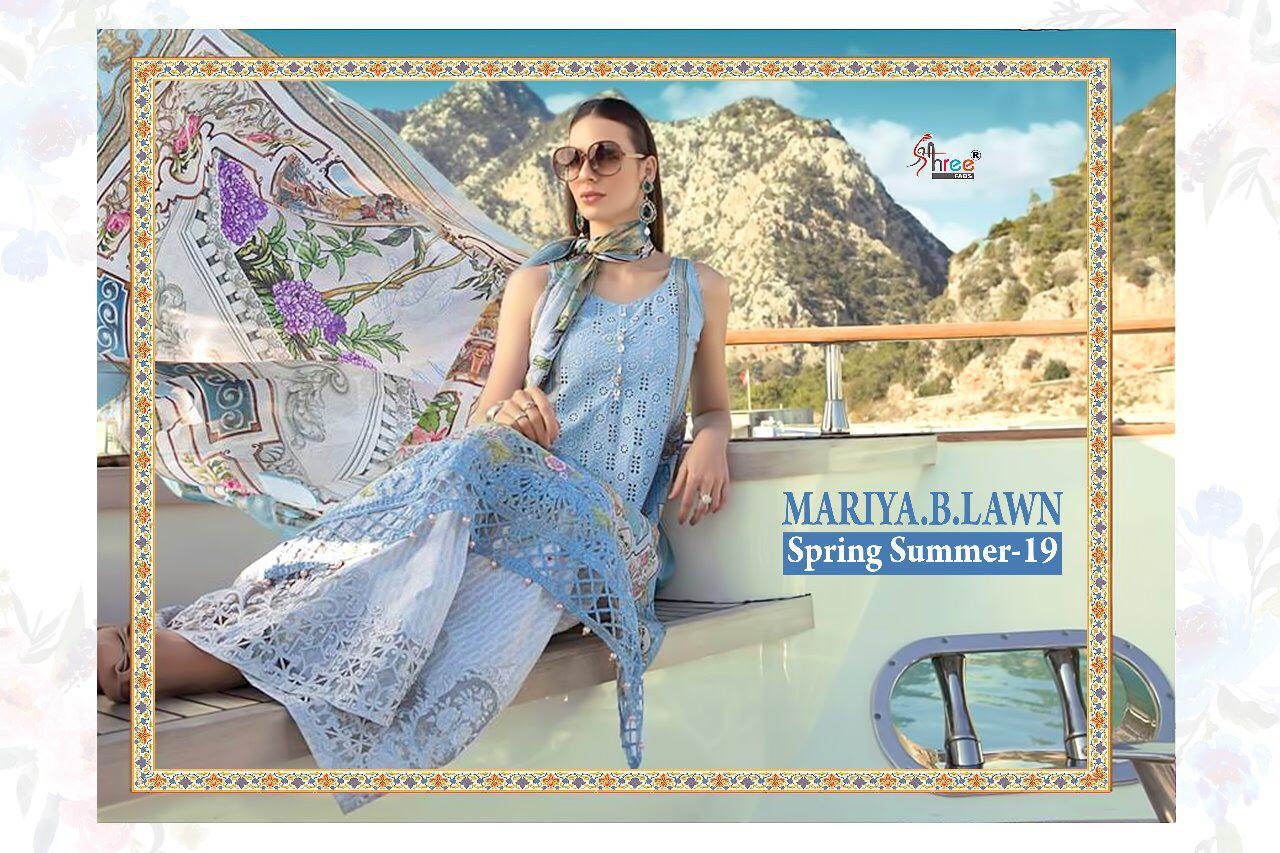 Spring Summer 19 Mariya B Lawn By Shree Fabs Cambric Cotton Pakistani Suits Wholesale Supplier And D...