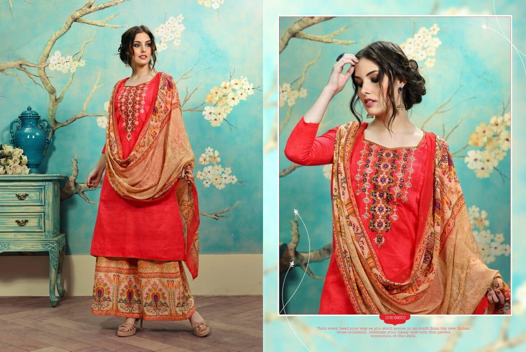 Sumaira By Sargam Prints Series 69001 To 69008 Cotton Printed Embroidered Designer Suits Wholesale S...