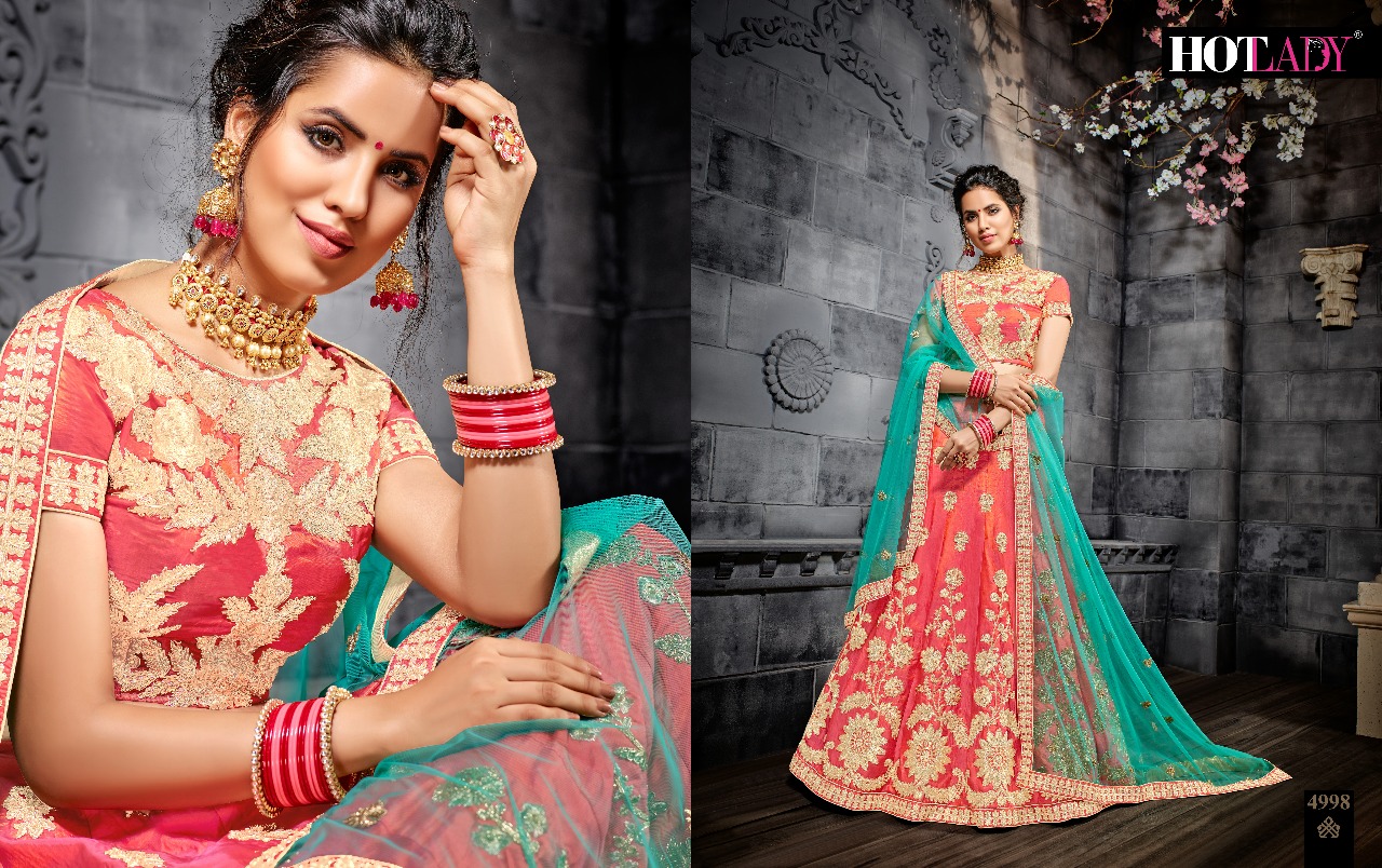 Nayab By Hotlady Series 4996 To 4998 Silk Designer Wedding Wear Lehagas Wholesale Supplier And Deale...
