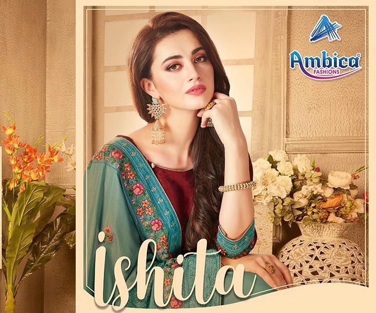 Ishita By Ambica Series 41051 To 41062 Fancy Designer Party Wear Sarees Wholesale Supplier Surat