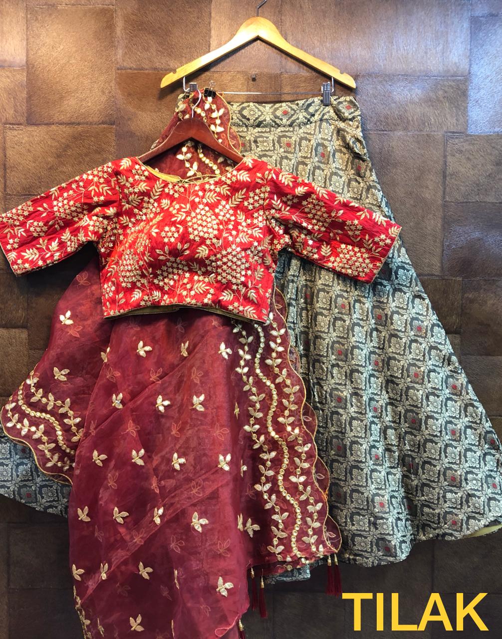 Gf Fashion Tilak Banarasi Silk Lehgna Wholesale Supplier Surat