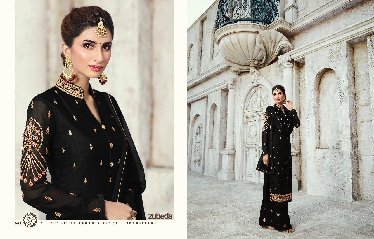 Yashasvi By Zubeda Series 16101 To 16107 Georgette Embroidered Designer Party Wear Suits Wholesale S...