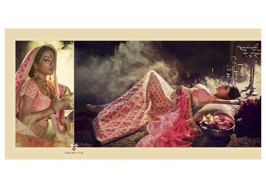 Nakkashi Virasat Series 5140 To 5151 Designer Wedding Wear Lehangas Wholesale Dealer Nd Exporter Sur...