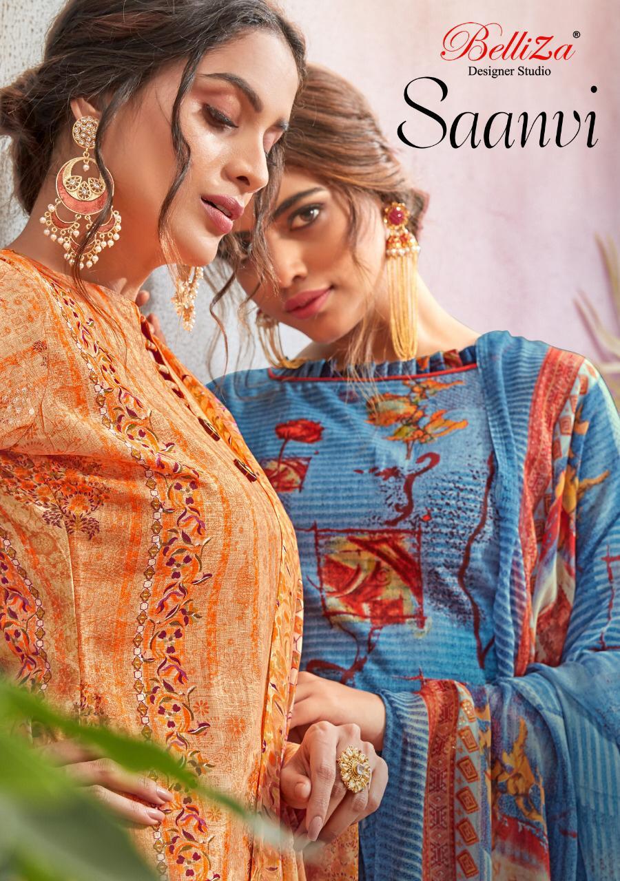 Saanvi By Belliza Designer Studio Series 235001 To 235010 Cotton Digital Printed Suits Wholesale Tra...