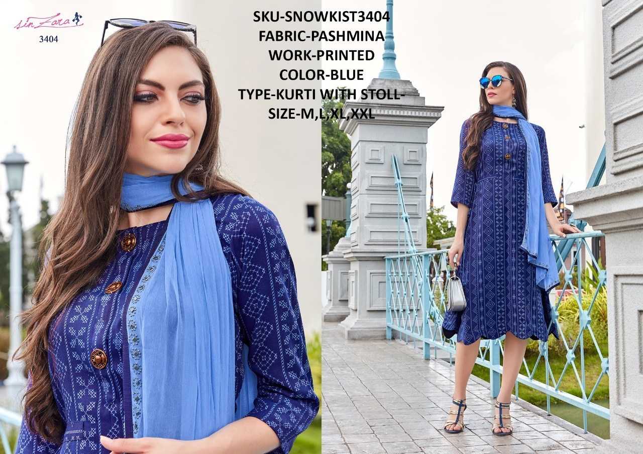 Sinzara Snowkist By Sinzara Twill Silk Designer Kurtis Wholesale Supplier Gujarat