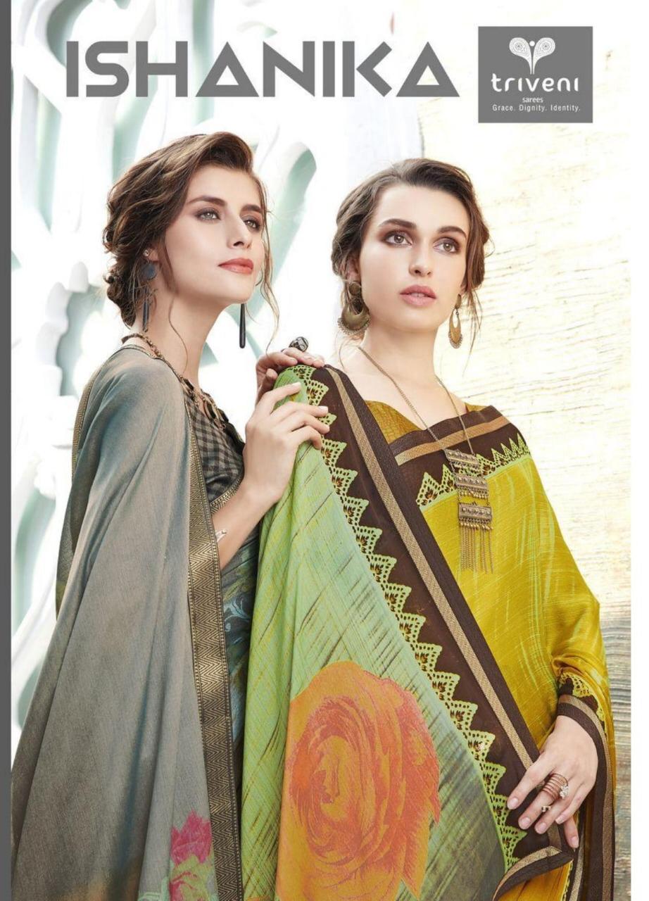 Ishanika By Triveni Series 91001 To 91012 Fancy Designer Sarees Wholesale Supplier Surat