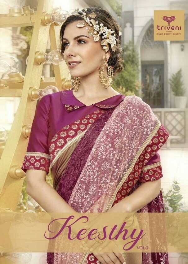 Keesthy 2 By Triveni Fancy Designer Party Wear Sarees Wholesale Supplier Surat