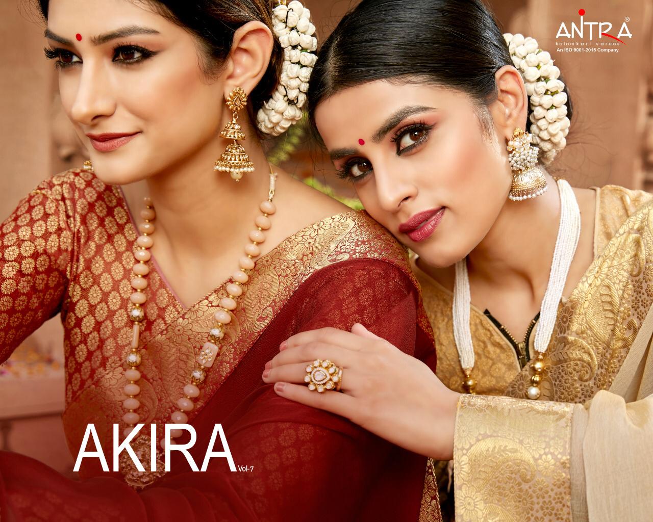 Akira Vol 7 By Antra Lifestyle Series 54481 To 54492 Soft Nylone Sarees Wholesale Supplier Gujarat