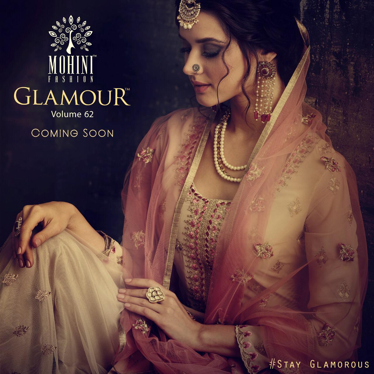 Glamour Vol 62 By Mohini Fashion Designer Party Wear Suits Wholesale Supplier Gujarat