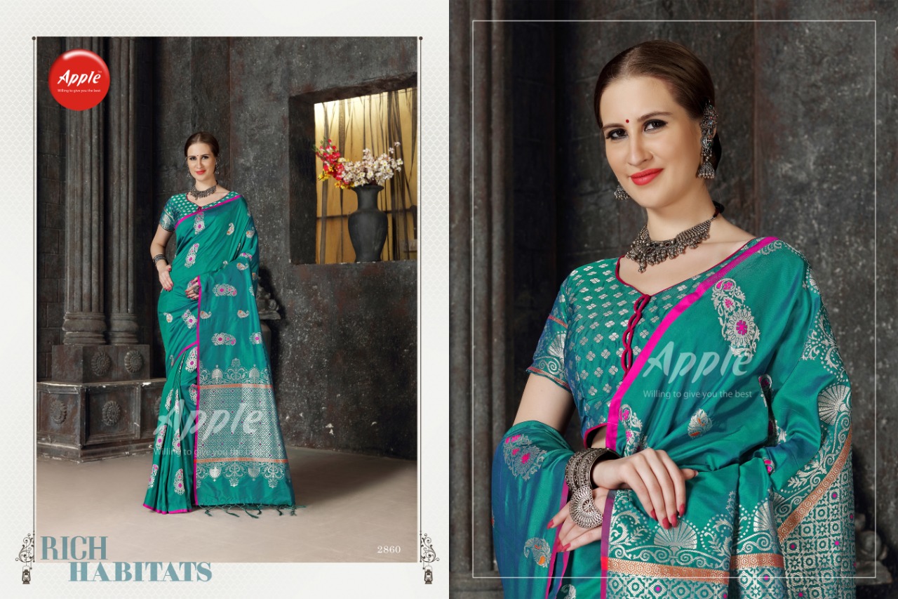 Ghommer By Apple  Series 2851 To 2862 Silk Designer Occasion Wear Sarees Wholesale Supplier Gujarat