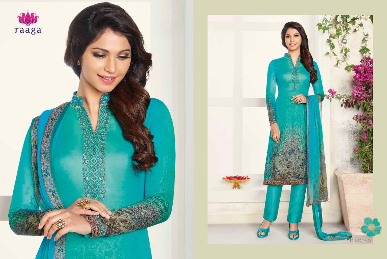 Swagat Marigold Series 1701 To 1709 Satin Cotton Printed Suits Wholesale Supplier Gujarat