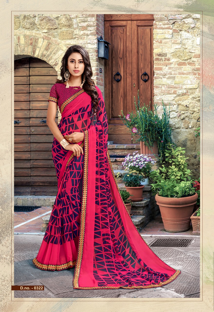 Yuvti Vol 20 By Priyaparidhi Georgette Printed Sarees Wholesale Exporter Surat