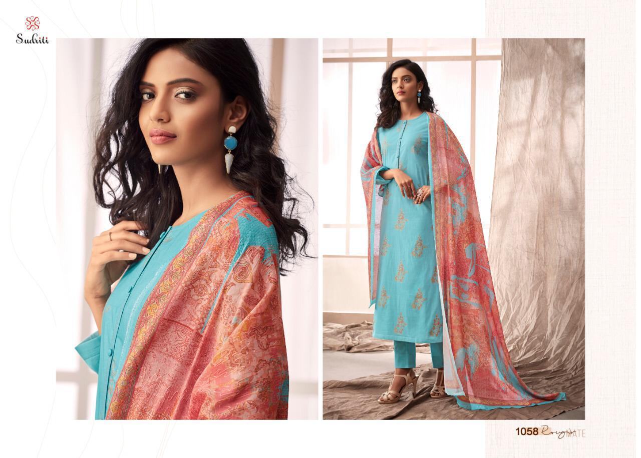 Rougir Mate By Sahiba Sudriti Cambric Cotton Foil Printed Suits Wholesale Supplier And Dealer Surat