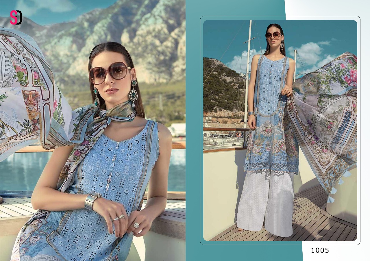 Maria B By Shraddha Designer Series 1001 To 1008 Pure Cotton Printed Pakistani Suits Wholesale Suppl...