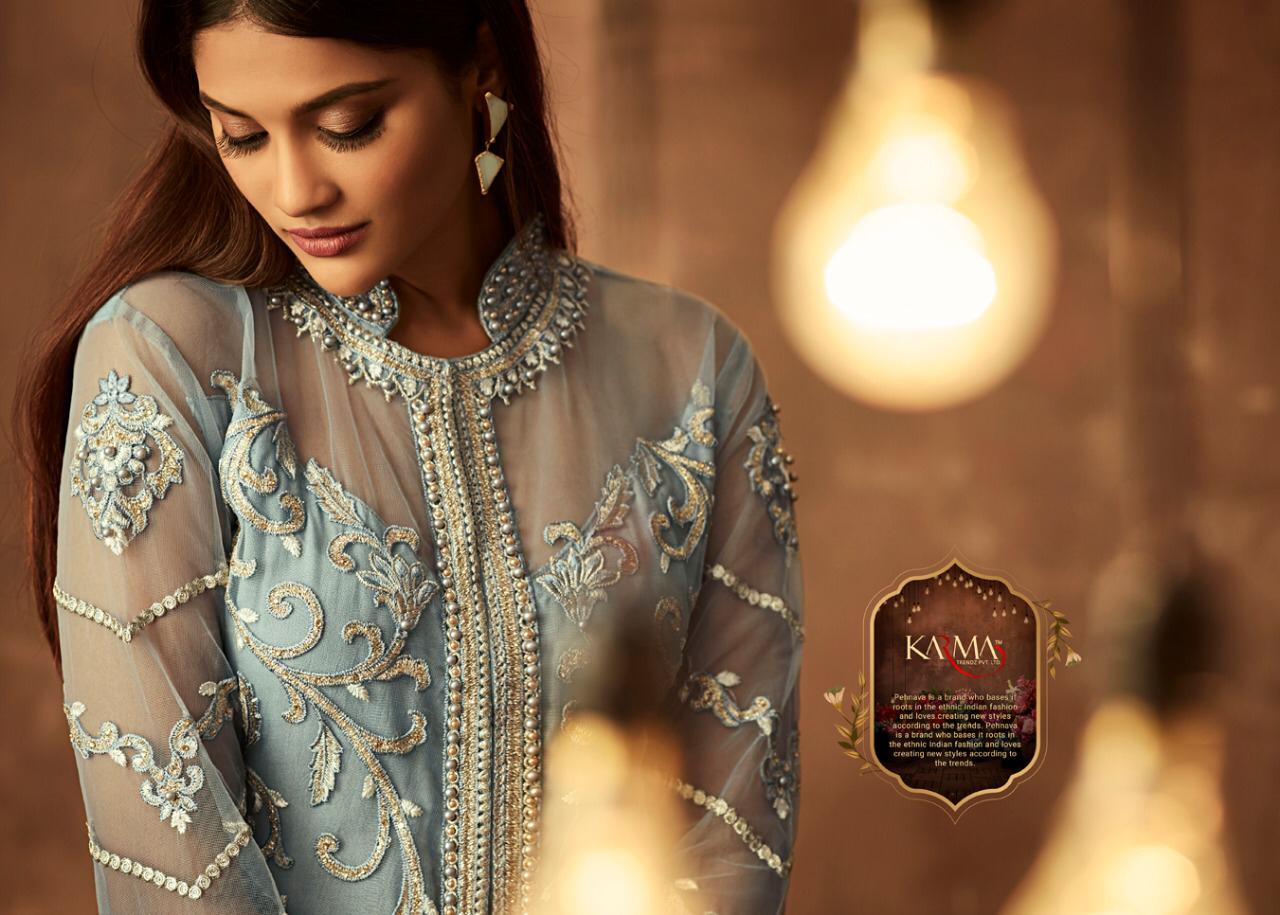 Karma Series 15075 To 15081 Eid Special Net Embroidered Designer Suits Wholesale Supplier And Dealer...