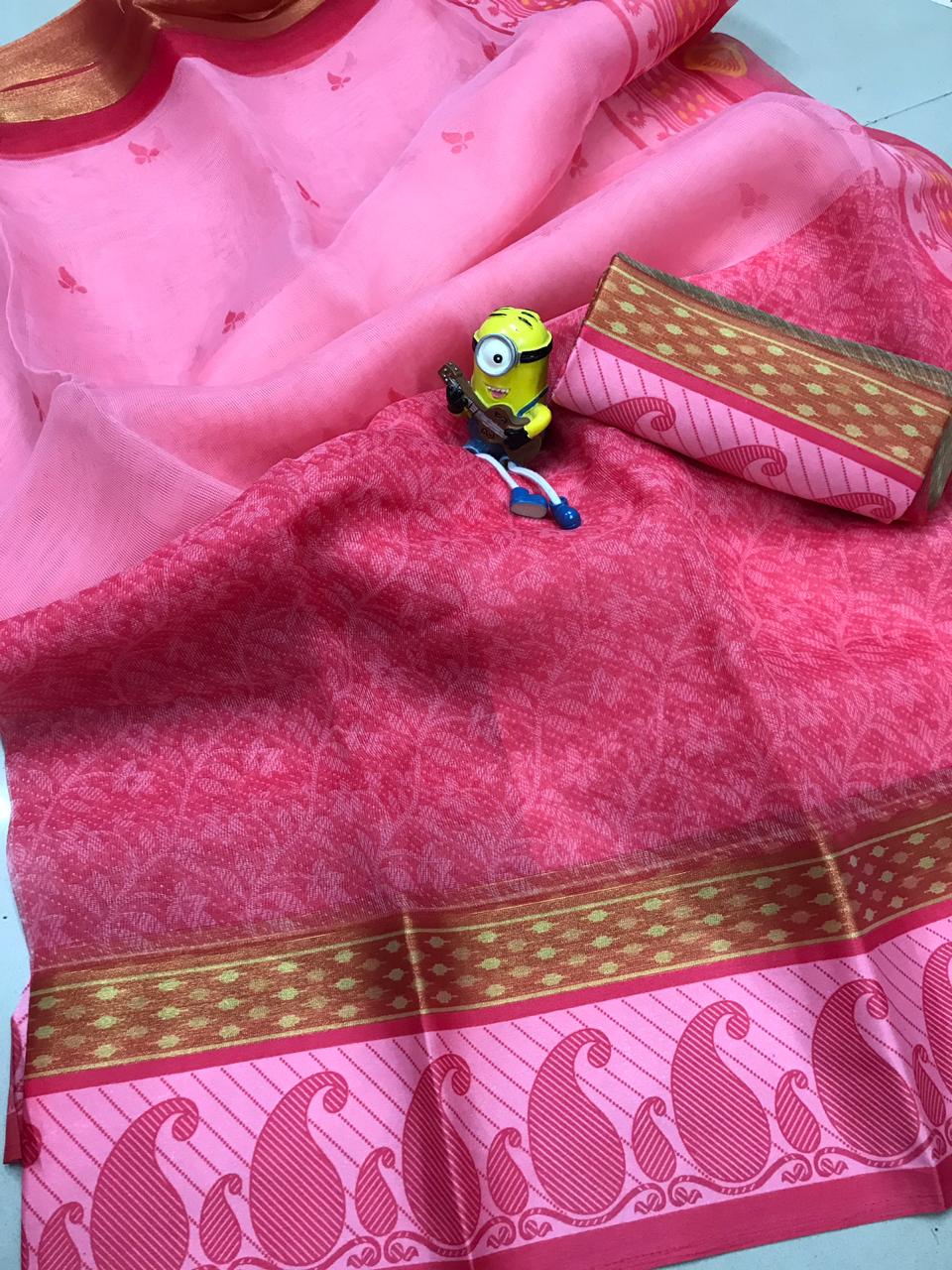 Linen Saree By Maa Sarees Linen Silk Designer Sarees Wholesale Supplier Gujarat