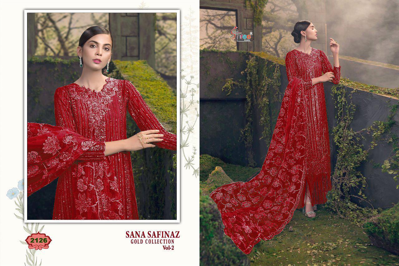 Sana Safinaz Gold Collection Vol 2 By Shree Fabs  Heavy Embroidered Designer Pakistani Suits Wholesa...