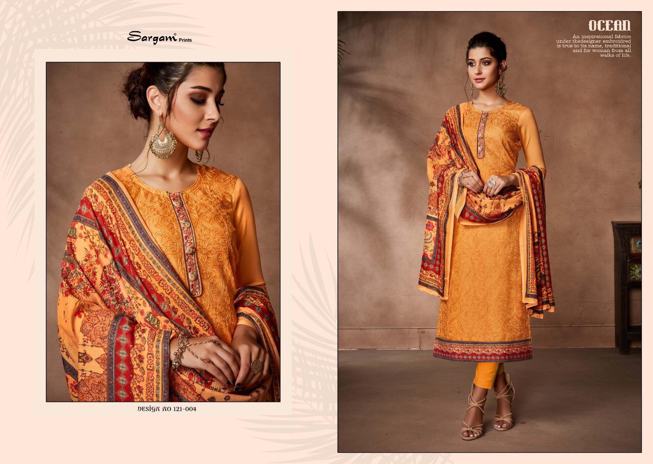 Ocean By Sargam Prints Jam Satin Karachi Work Suits Wholesale Supplier Gujarat