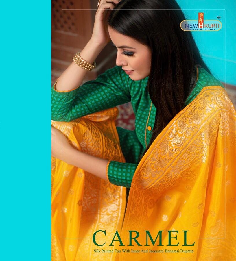 Carmel Banarasi Duppta By Tunic Fashion Printed Slub Kurtis With Banarasi Jacquard Duppta Wholesale ...