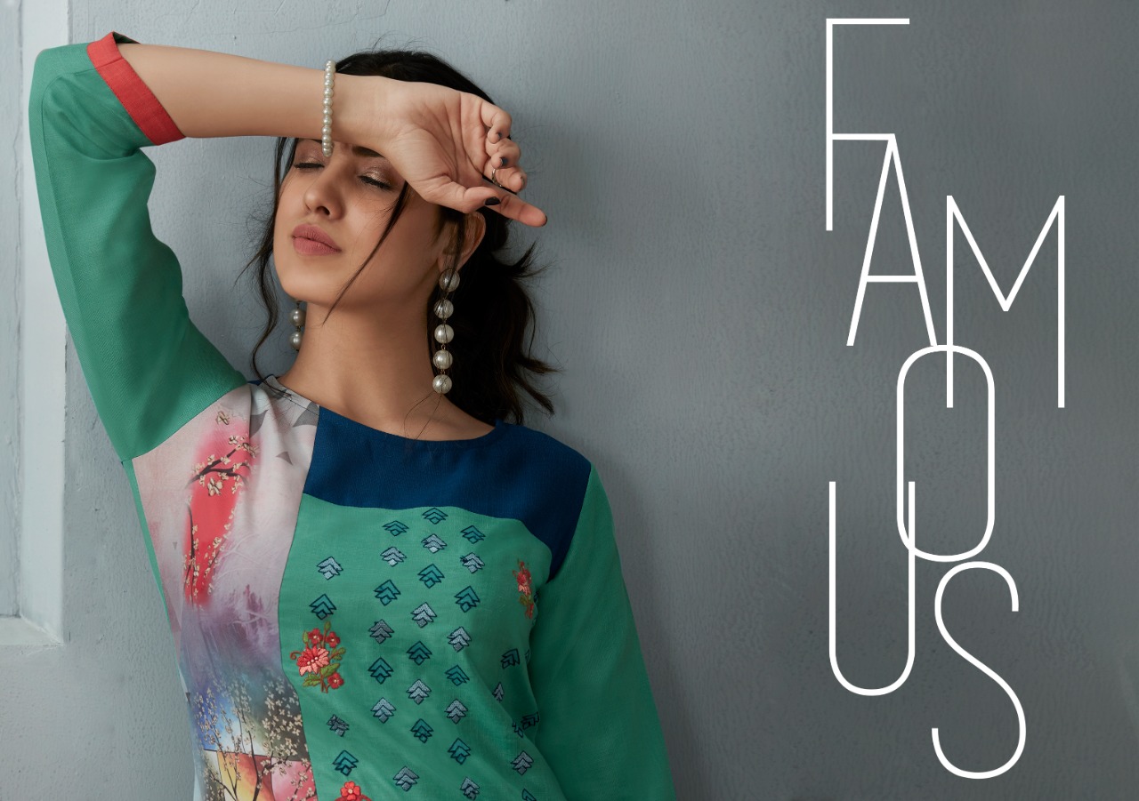 Nova 2 By Vink Linen Cotton Digital Printed Kurtis Collection Wholesale Supplier Gujarat