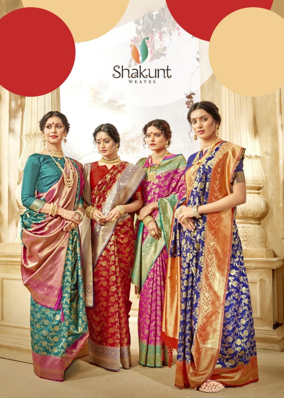 Meenal By Shakunt Silk Weaving Occasion Wear Sarees Wholesale Supplier Gujarat