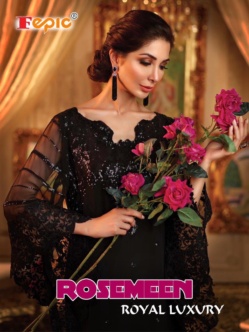 Royal Luxury By Fepic Series 40001 To 40005 Georgette Embroidered Pakistani Suits Wholesale Supplier...