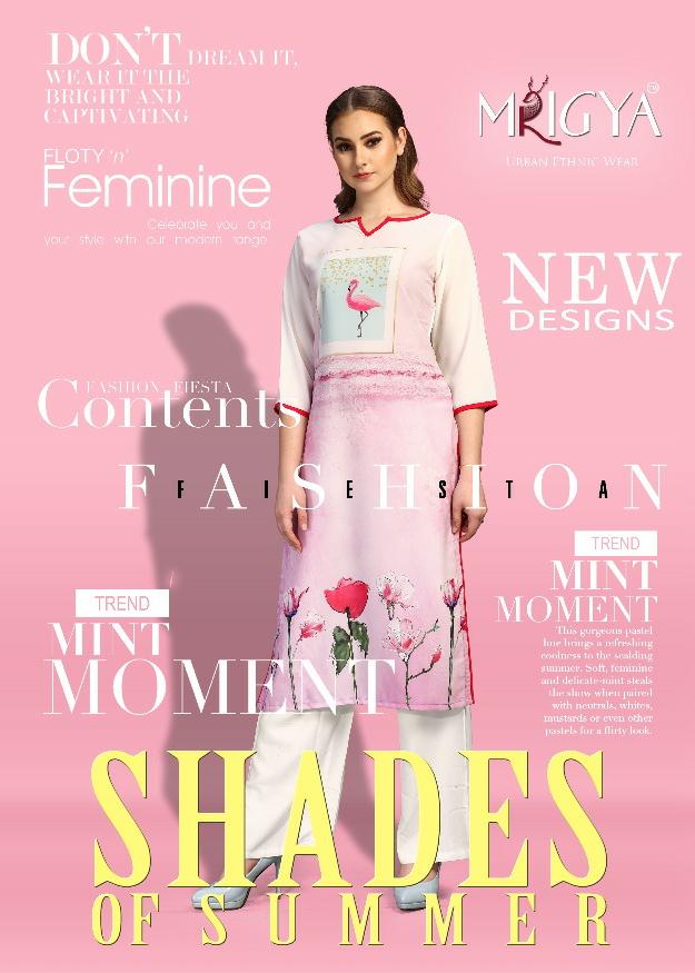 Shades Of Summer By Mrigya Digital Printed Kurtis Wholesale Supplier India