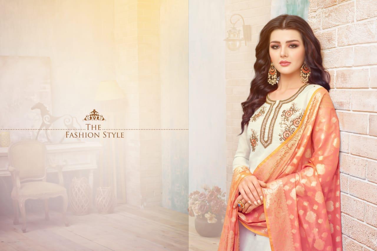 Heritage By R R Fashion Silk Embroidered Suits Wholesale Supplier Surat