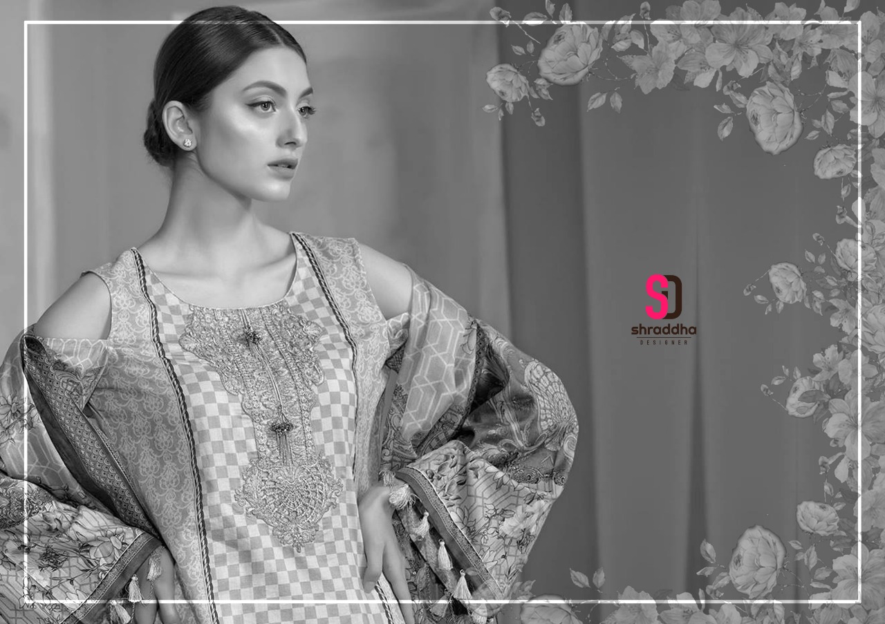 Aayra By Shraddha Designer Series 1001 To 1006  Cotton Printed Embroidered Designer Suits Wholesale ...