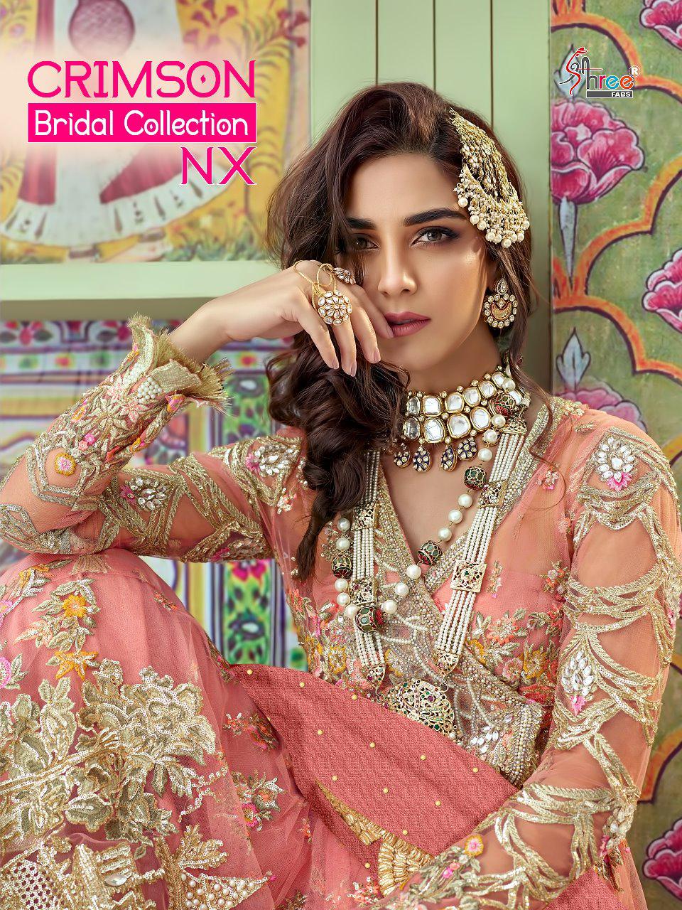 Crimson Bridal Collection Nx By Shree Fabs Heavy Net Embroidered Designer Pakistani Suits Wholesale ...