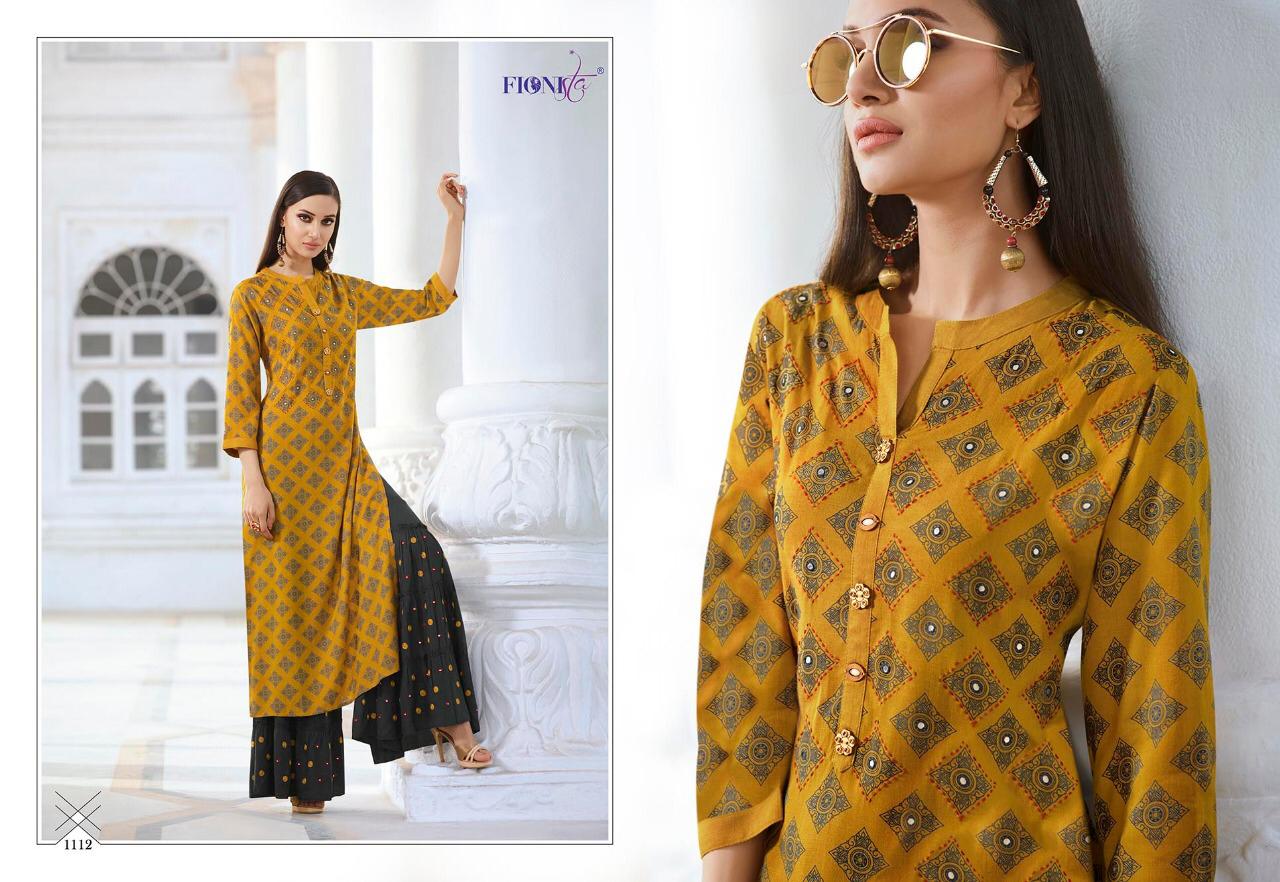 Fable By Fionista Hit List Kurti With Plazzo Wholesale Supplier Surat