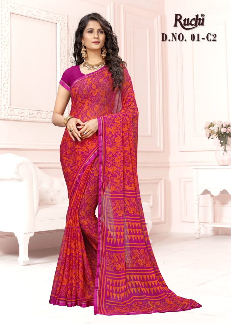 Pari By  Ruchi Saree Chiffon Printed Sarees Wholesale Supplier Surat